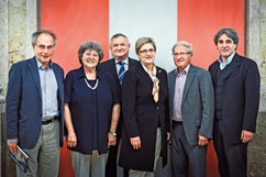 Österreichische Geschichte pur - sechs ehemalige SozialministerInnen: Walter Geppert, Eleonore Hostasch, Herbert Haupt, Ursula Haubner, Franz Hums und Erwin Buchinger.