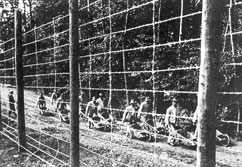 Aus dem volkswirtschaftlichen Aufklärungsdienst 14.12.1934: Blick in ein 1934 eingerichtetes Haft- und Arbeitslager für Bettler.