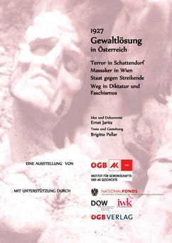 Ausstellungsplakat: 1927 - Gewaltlösung in Österreich